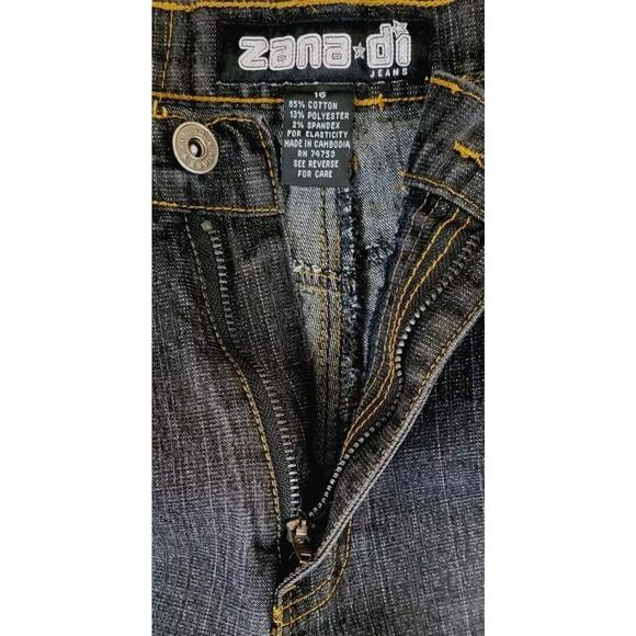 Y2K Zana Di Flare Bootcut Jeans Womens Size 16 Charcoal Gray Denim Stretch Retro - Picture 5 of 10